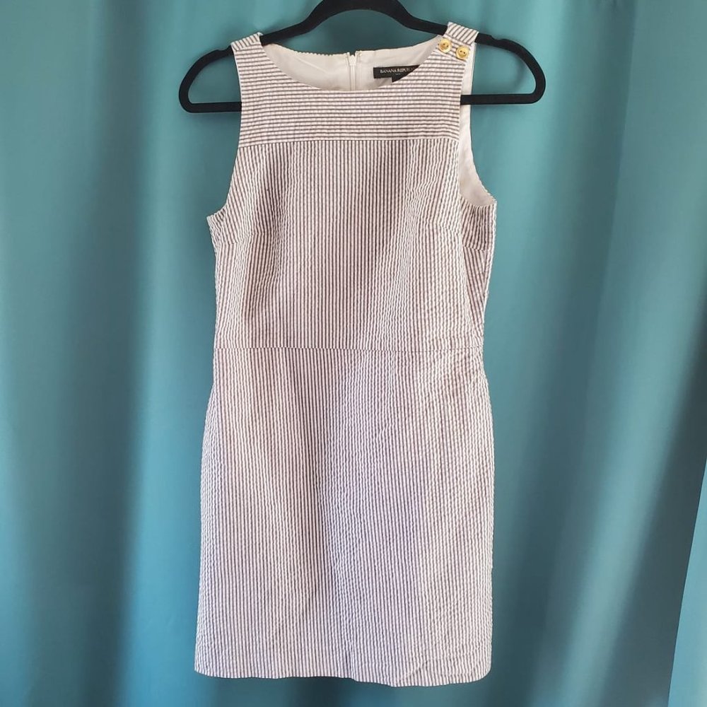 Banana Republic Sz 4 Seersucker Summer Dress